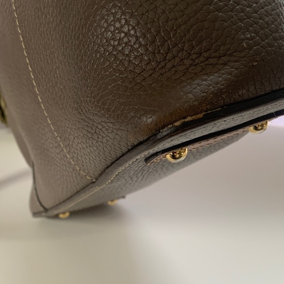 Dooney and Bourke Pebble Grain Lexington Taupe Tote Bag - Picture 10 of 15